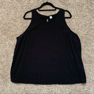 Old Navy Black Sleeveless High-Neck Top